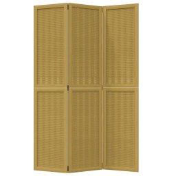 vidaXL Kamerscherm met 3 panelen massief paulowniahout bruin