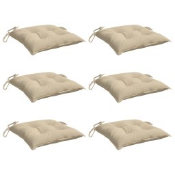 vidaXL Palletkussens 6 st 50x50x7 cm oxford stof beige
