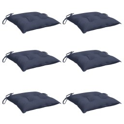 vidaXL Stoelkussens 6 st 50x50x7 cm oxford stof marineblauw