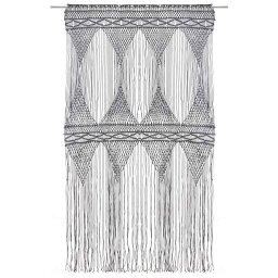 vidaXL Gordijn macramé 140x240 cm katoen antraciet