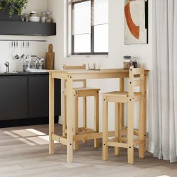 vidaXL Barstoelen 2 st massief grenenhout