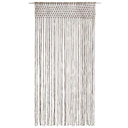vidaXL Gordijn macramé 140x240 cm katoen taupe