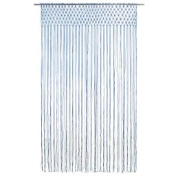 vidaXL Gordijn macramé 140x240 cm katoen blauw
