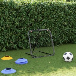 vidaXL Voetbalrebounder verstelbaar 84x73x60-80 cm staal zwart