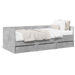vidaXL Slaapbank met lades zonder matras 100x200 cm betongrijs