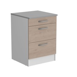 Lage keukenkast ECOTIC 3 lades jackson eik