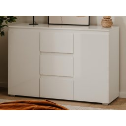 Dressoir CAPOWI 2 deuren 3 lades wit