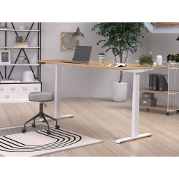 Elektrisch verstelbaar bureau JETLAG 180 cm navarra eik/wit