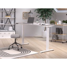 Elektrisch verstelbaar bureau JETLAG 160 cm kasjmier/wit