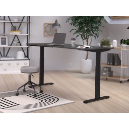 Elektrisch verstelbaar bureau JETLAG 180 cm grafiet/zwart
