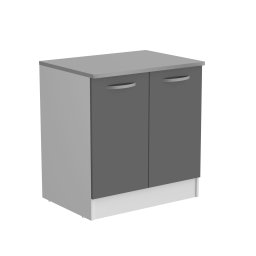 Onderkast ECOTIC 2 deuren hoogglans grijs
