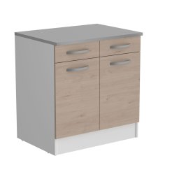 Lage keukenkast ECOTIC 2 deuren 2 lades jackson eik