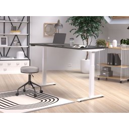 Elektrisch verstelbaar bureau JETLAG 160 cm grafiet/wit