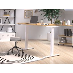 Elektrisch verstelbaar bureau JETLAG 120 cm navarra eik/wit
