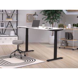 Elektrisch verstelbaar bureau JETLAG 160 cm wit/zwart