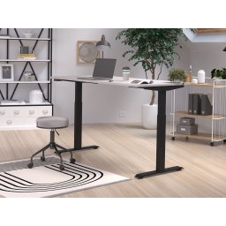 Elektrisch verstelbaar bureau JETLAG 160 cm kasjmier/zwart