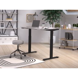 Elektrisch verstelbaar bureau JETLAG 140 cm kasjmier/zwart