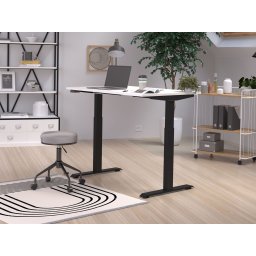 Elektrisch verstelbaar bureau JETLAG 120 cm wit/zwart