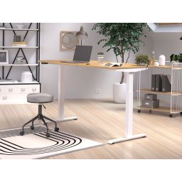 Elektrisch verstelbaar bureau JETLAG 160 cm navarra eik/wit