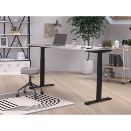 Elektrisch verstelbaar bureau JETLAG 180 cm kasjmier/zwart