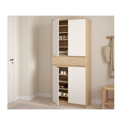 Schoenenkast NARIBA 4 deuren jackson eik/wit