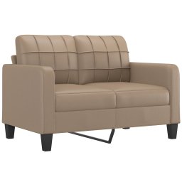 vidaXL 2-delige Loungeset met kussens kunstleer cappuccino