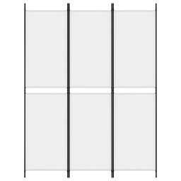 vidaXL Kamerscherm met 3 panelen 150x200 cm stof wit