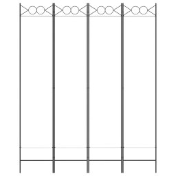 vidaXL Kamerscherm met 4 panelen 160x200 cm stof wit