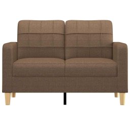 vidaXL Tweezitsbank 120 cm stof bruin