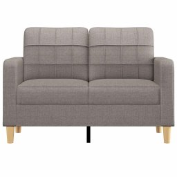 vidaXL Tweezitsbank 120 cm stof taupe