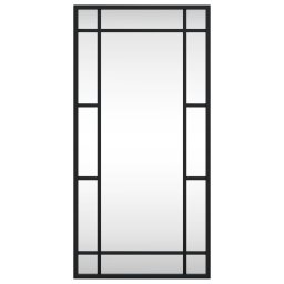 vidaXL Wandspiegel rechthoekig 30x60 cm ijzer zwart