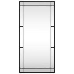 vidaXL Wandspiegel rechthoekig 50x100 cm ijzer zwart