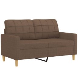 vidaXL 2-delige Loungeset met kussens stof bruin