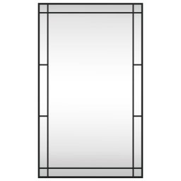 vidaXL Wandspiegel rechthoekig 60x100 cm ijzer zwart
