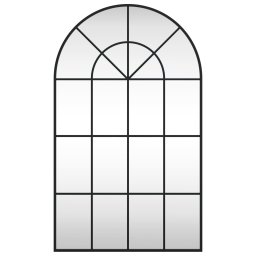 vidaXL Wandspiegel boog 60x100 cm ijzer zwart