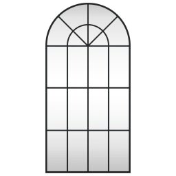 vidaXL Wandspiegel boog 50x100 cm ijzer zwart