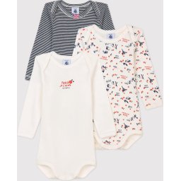 Petit Bateau 3 Pack Baby Meisjes Rompertje - Maat 86