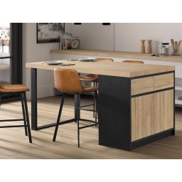 Keukeneiland ILOAN 200 cm franse eik