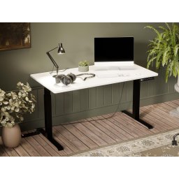 Elektrisch verstelbaar bureau NOMALAND 150 cm wit/zwart