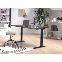 Verstelbaar bureau ROBERT 120 cm grafiet/zwart