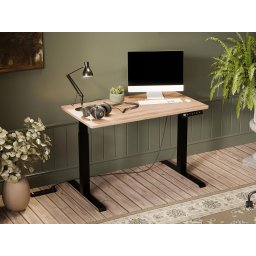 Elektrisch verstelbaar bureau NOMALAND 120 cm eik wotan/zwart