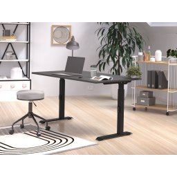 Verstelbaar bureau ROBERT 140 cm grafiet/zwart