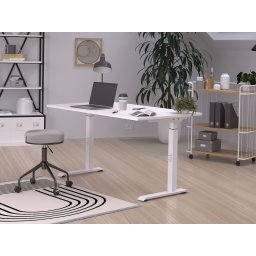 Verstelbaar bureau ROBERT 120 cm wit