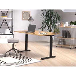 Verstelbaar bureau ROBERT 120 cm navarra eik/zwart