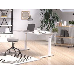 Verstelbaar bureau ROBERT 120 cm kasjmier/wit
