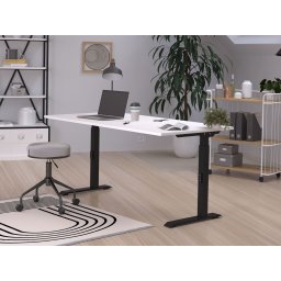 Verstelbaar bureau ROBERT 160 cm wit/zwart