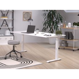 Verstelbaar bureau ROBERT 180 cm wit