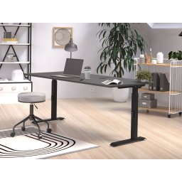 Verstelbaar bureau ROBERT 180 cm grafiet/zwart