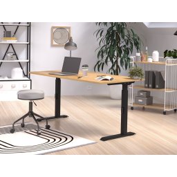 Verstelbaar bureau ROBERT 160 cm navarra eik/zwart