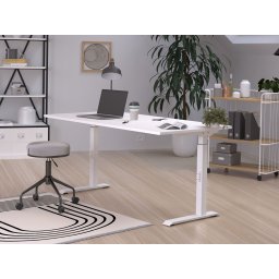 Verstelbaar bureau ROBERT 160 cm wit